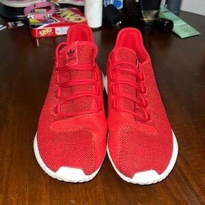 Adidas with red white and black